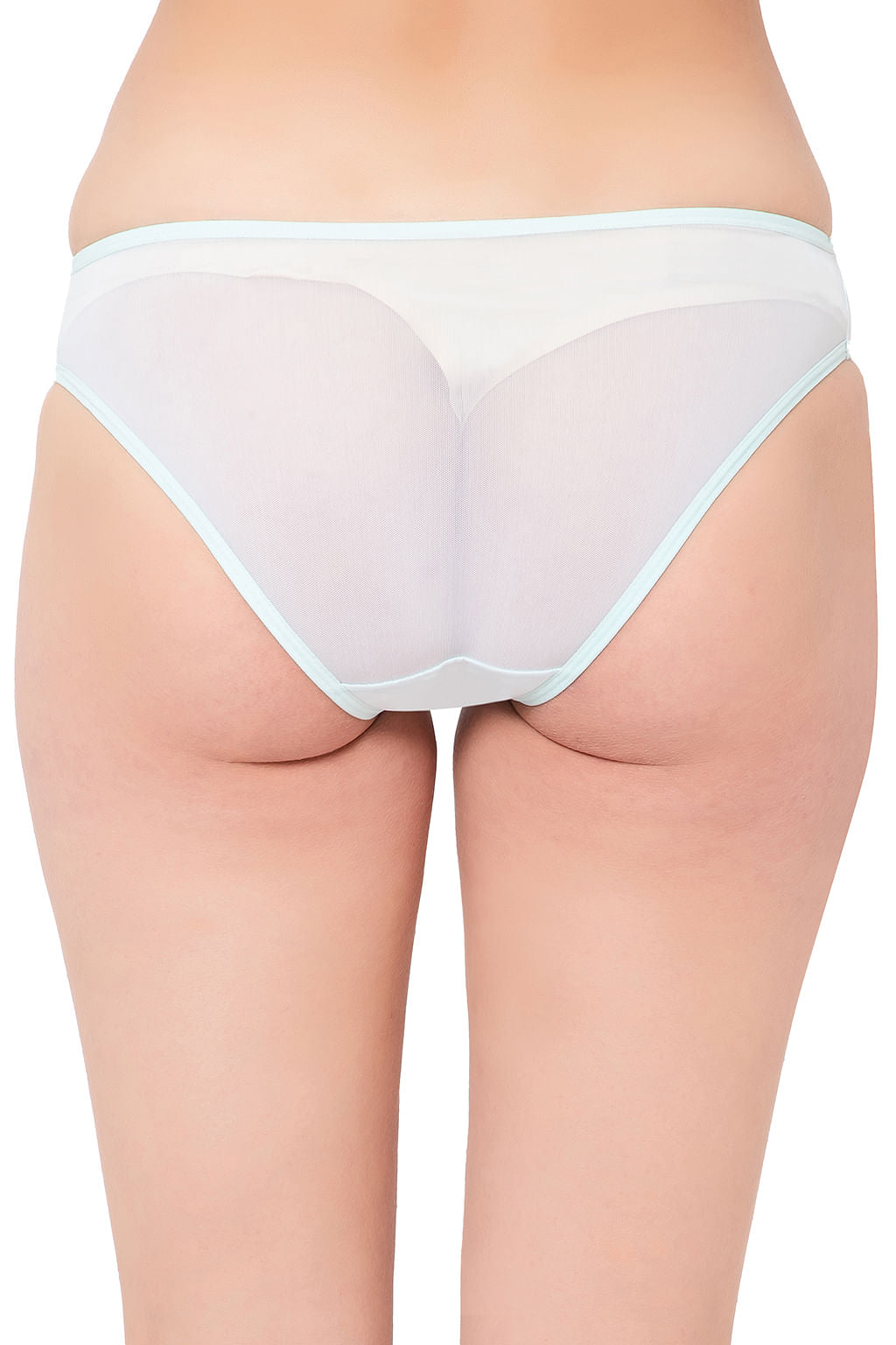 Low Waist Floral Print Bikini Panty in Aqua Blue