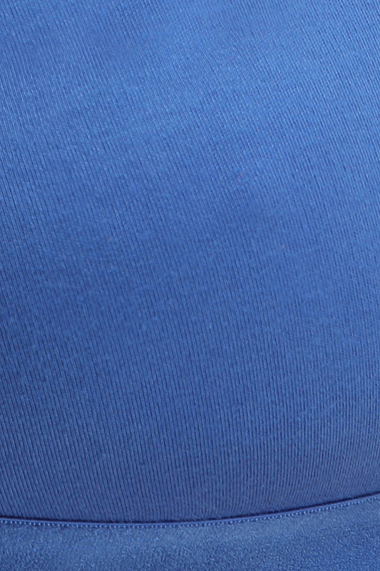 Royal Blue Cotton-Rich Non-Padded Non-Wired Strapless Multiway T-Shirt Bra