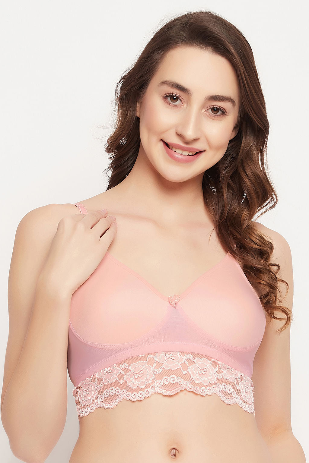 Flair Non-Padded Non-Wired Full Coverage Spacer Cup Longline Bralette - Cotton Rich