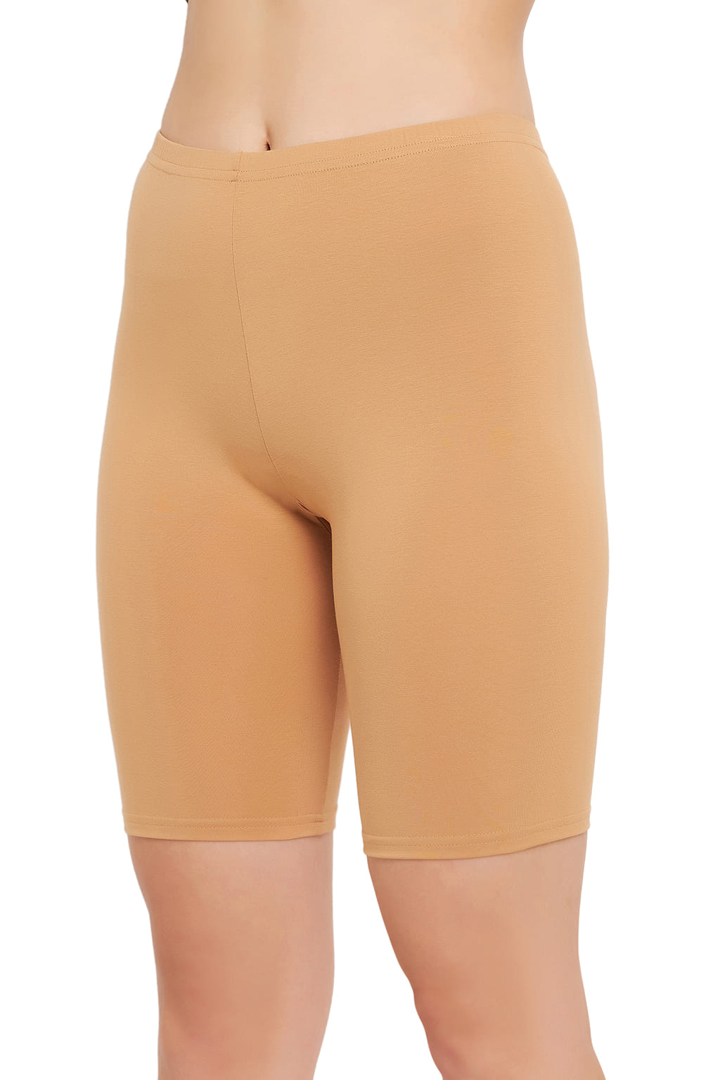 π€ Nude Cotton Mid-Waist Cycling Shorts
