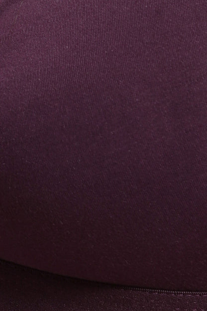 Wine Cotton-Rich Non-Padded Non-Wired Full Cup Multiway T-Shirt Bra