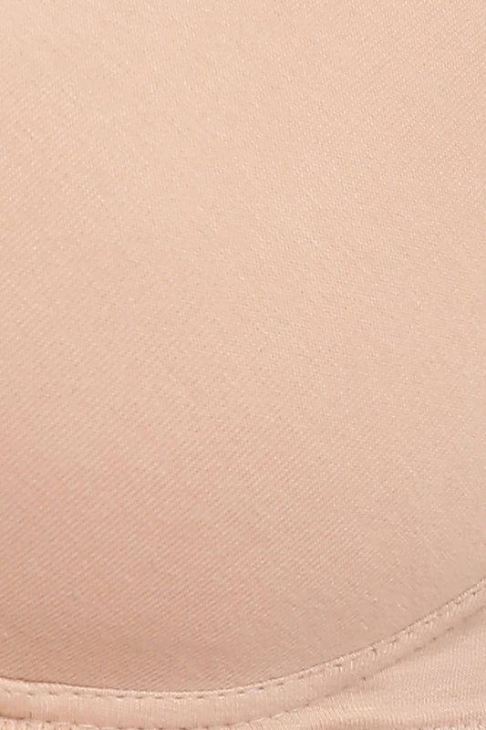 Nude Lightly Padded Non-Wired Backless Multiway T-Shirt Bra – Cotton Rich