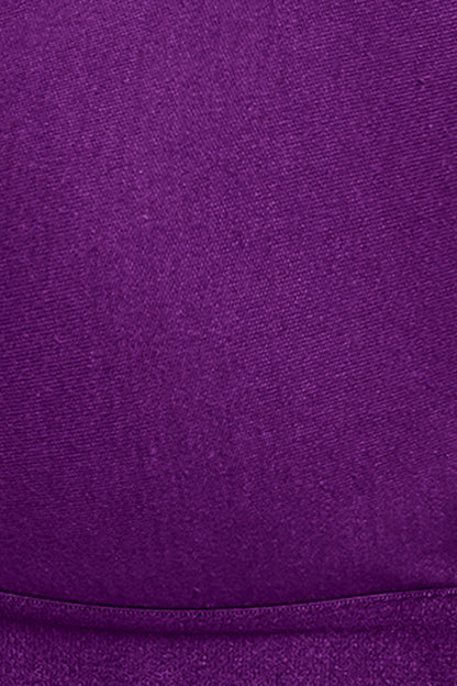 Purple Cotton-Rich Non-Wired Full-Coverage T-Shirt Bra with Transparent Multiway Straps