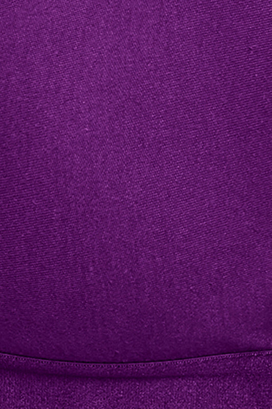 Purple Cotton-Rich Non-Wired Full-Coverage T-Shirt Bra with Transparent Multiway Straps
