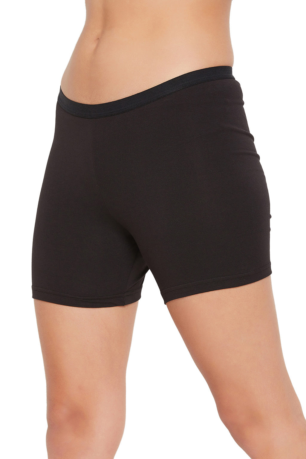 🖤 Black Cotton Mid-Waist Boyleg Panty