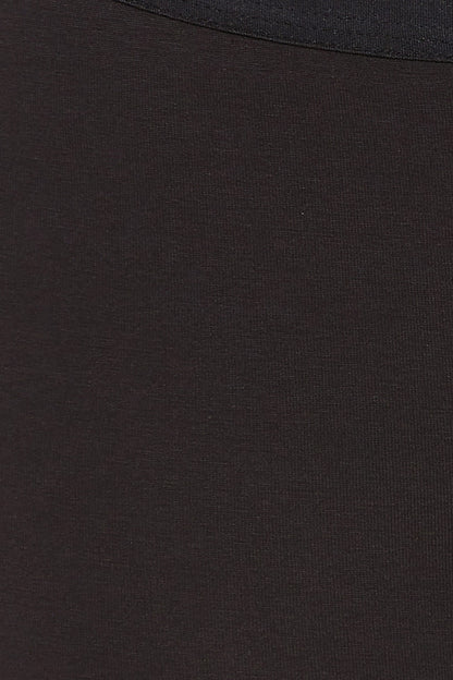 🖤 Black Cotton Mid-Waist Boyleg Panty