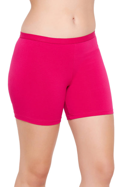 💗 Magenta Cotton Mid-Waist Boyleg Panty