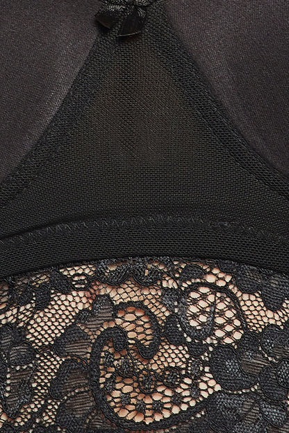 Flair Non-Padded Non-Wired Full Coverage Spacer Cup Longline Bralette  - Cotton Rich