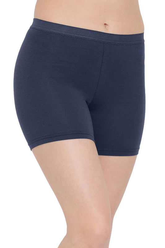Cotton Boyleg Panty in Navy – Mid-Waist Fit