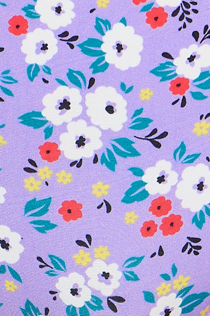 Mid-Waist Floral Hipster Panty in Lilac